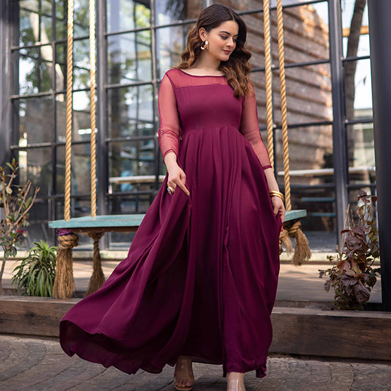 aiman minal dress design Long Dresses – MK wears